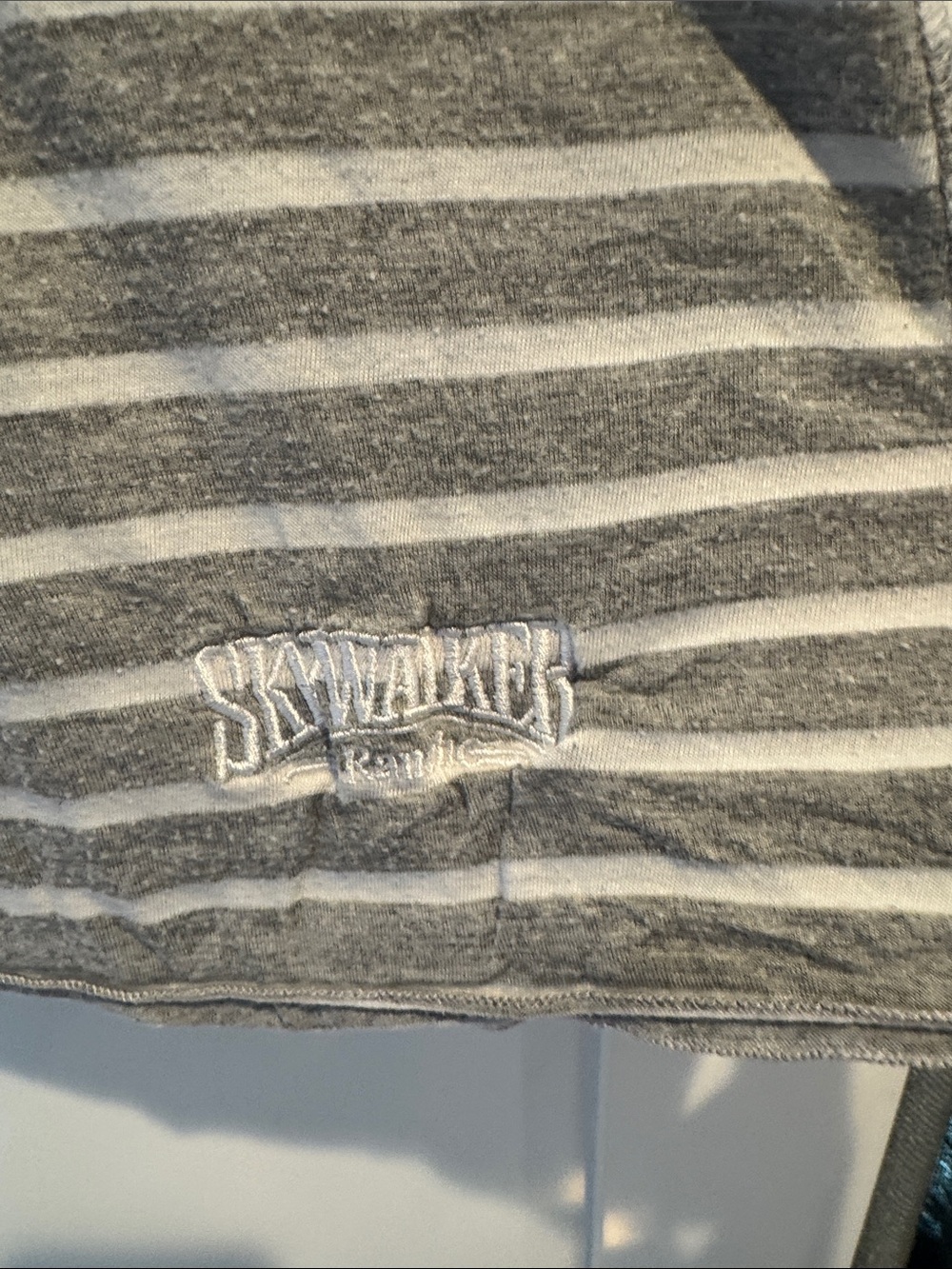 Skywalker Ranch - Gray & White Striped Racerback Tank - Picture 3 of 4